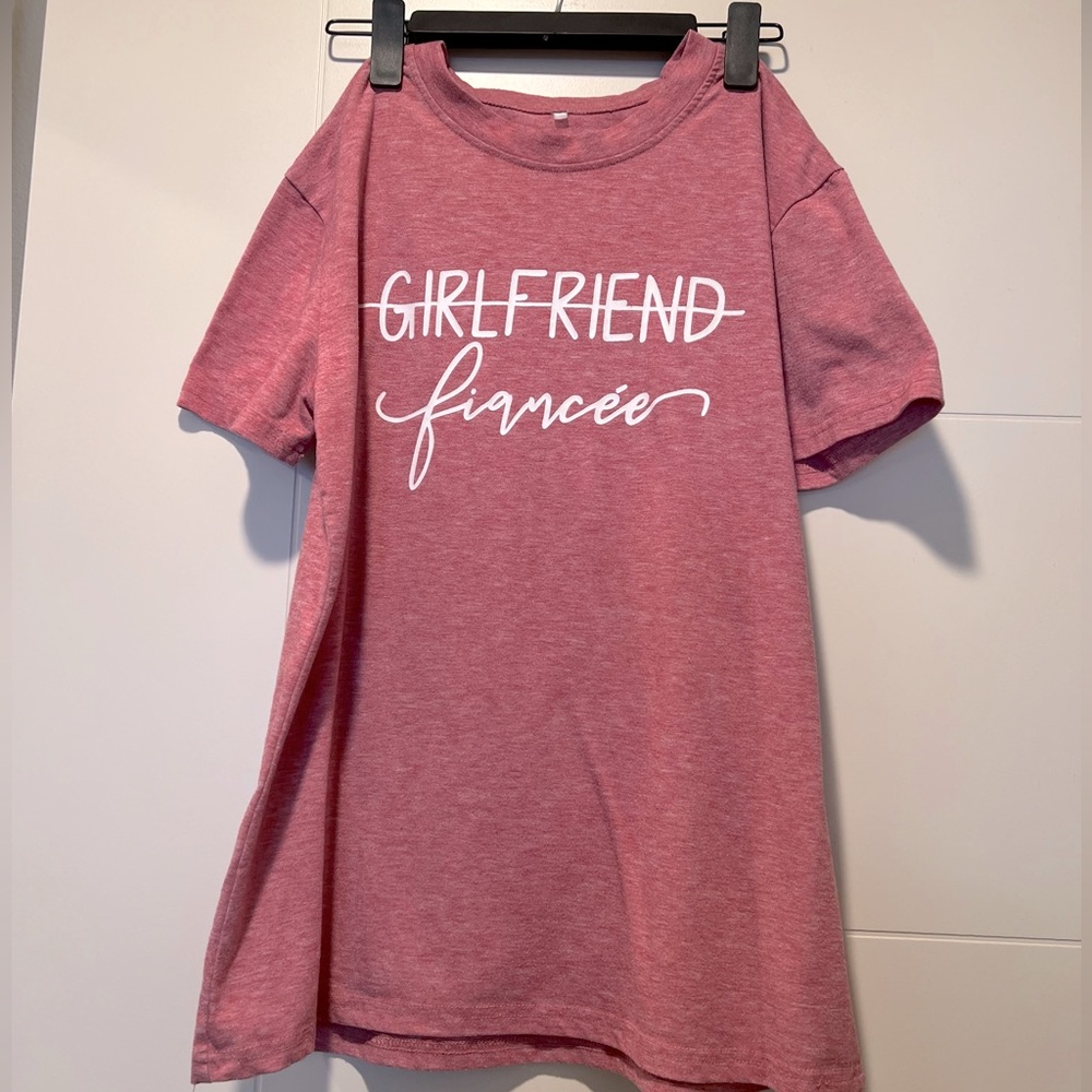 Girlfriend upgraded to fiancé t-shirt